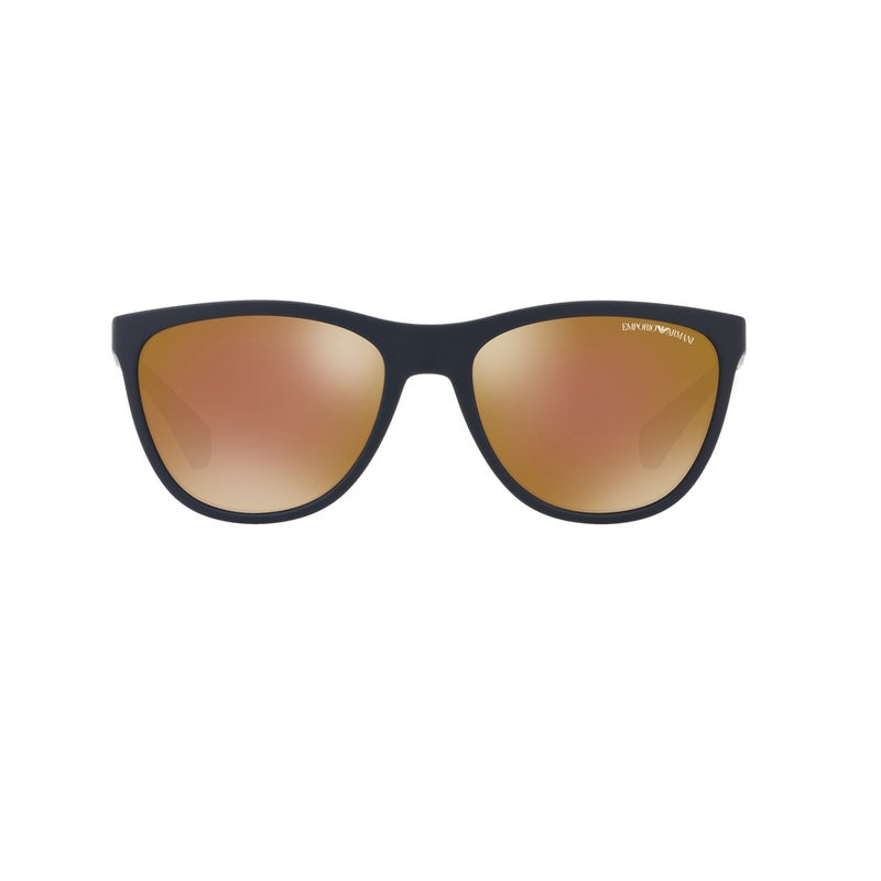 Armani 0EA4053 53686 57 Unisex Sunglasses - Polarized Brown Lens with Black Square Frame - Luxury Italian Eyewear - UV400 Protection - Image 2